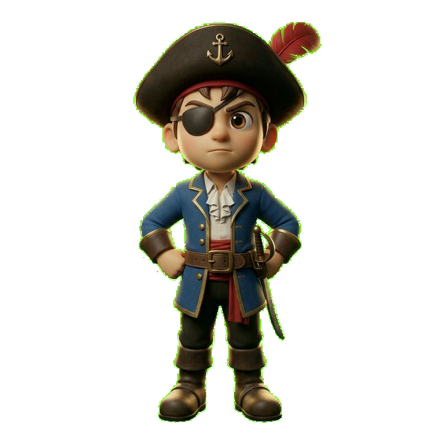 Mascote Pirata das Estrelas